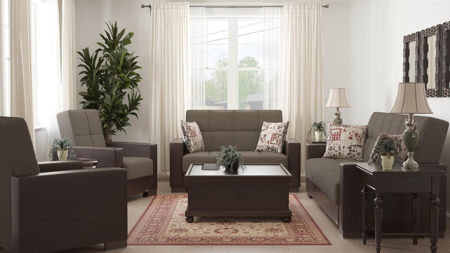 taupe fabric sofa set