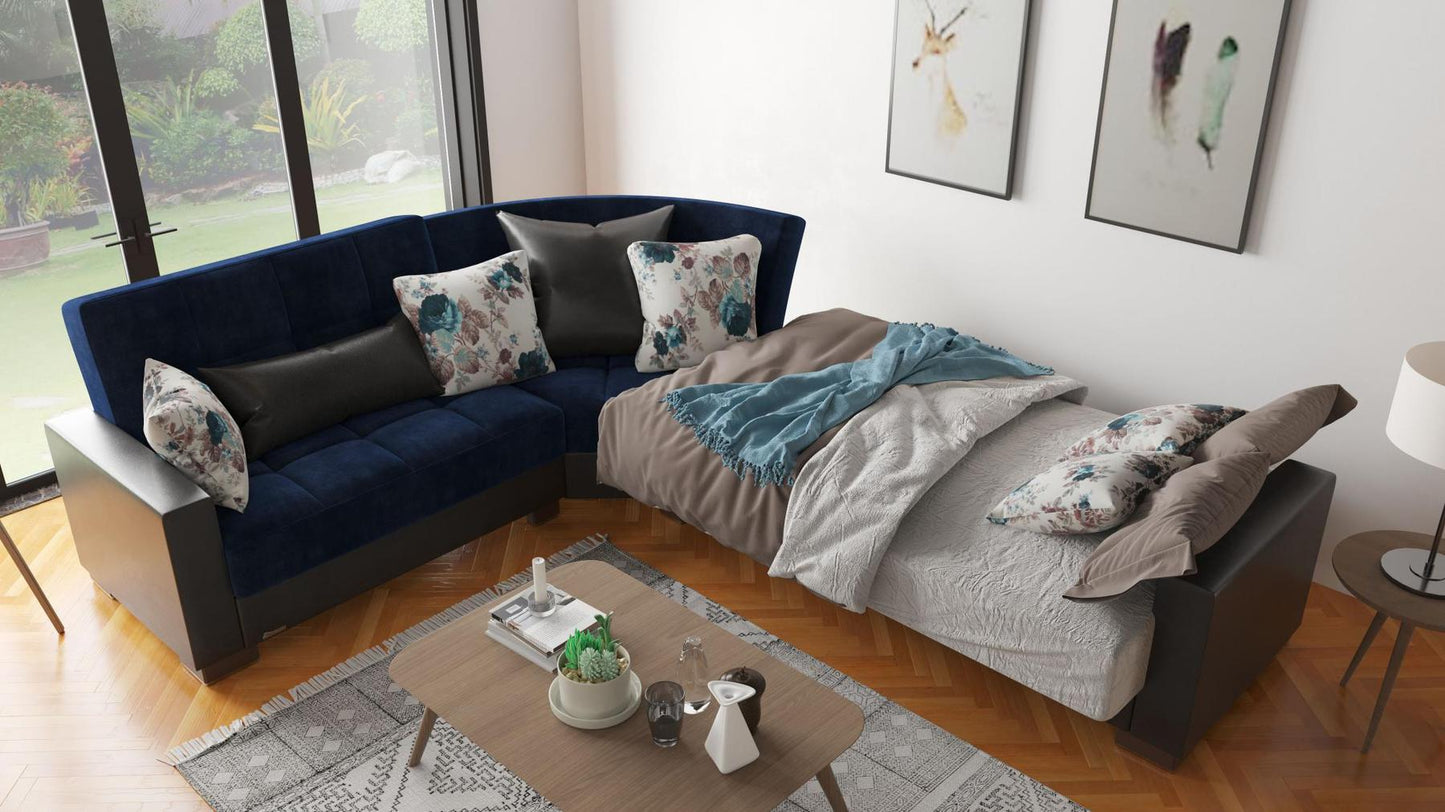 blue convert bed