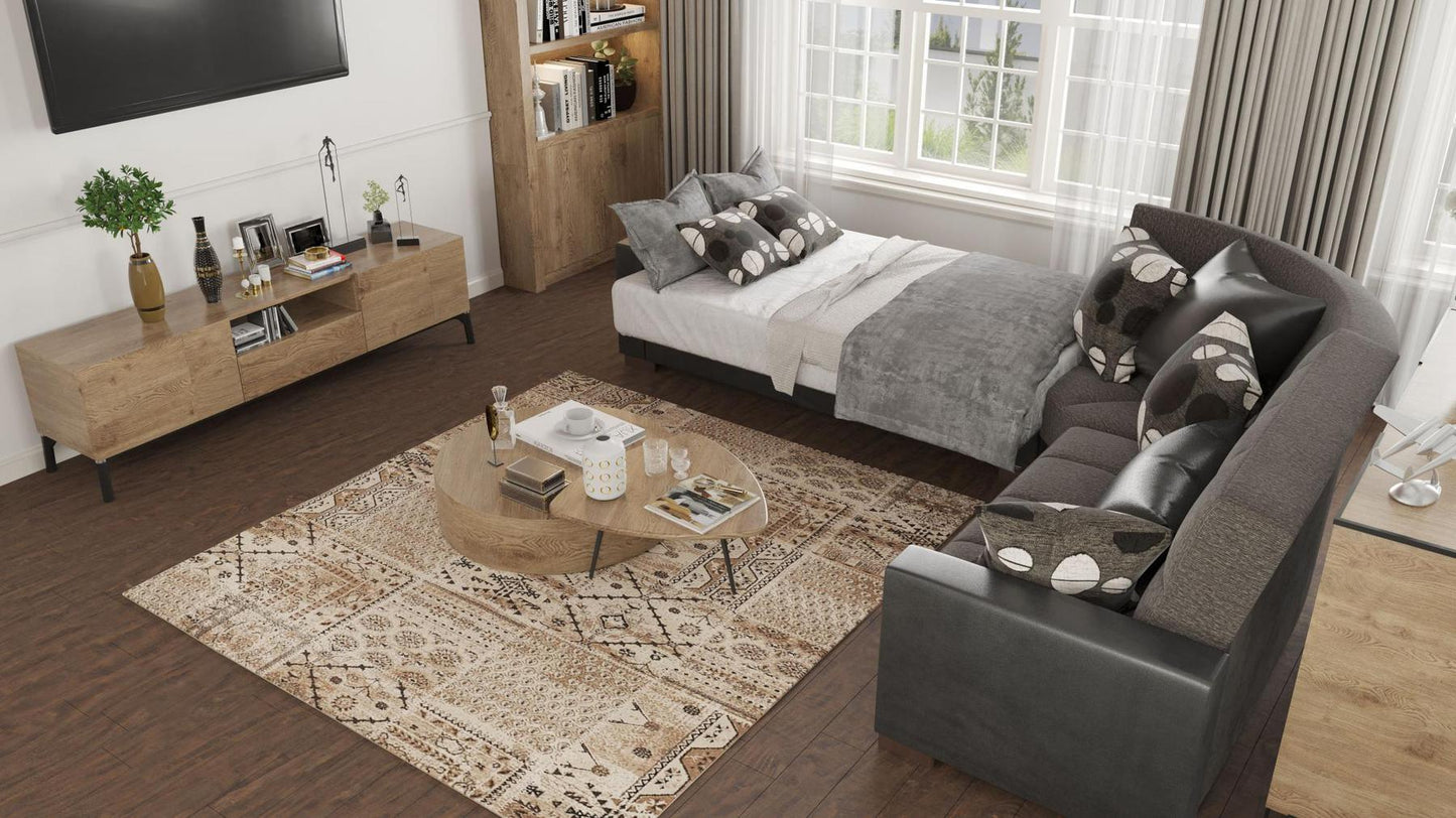 dark grey sofa bed