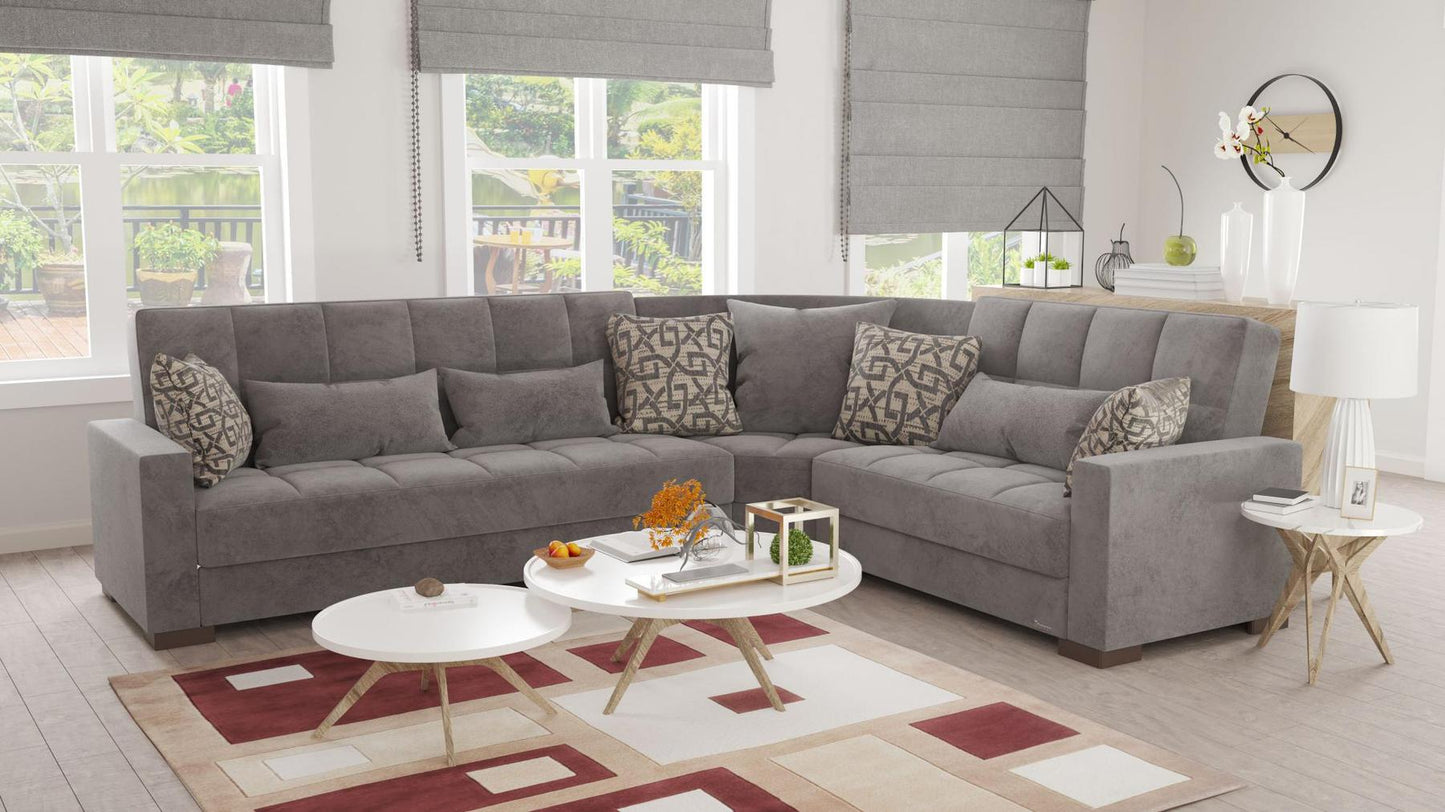grey fabric sofa sectional
