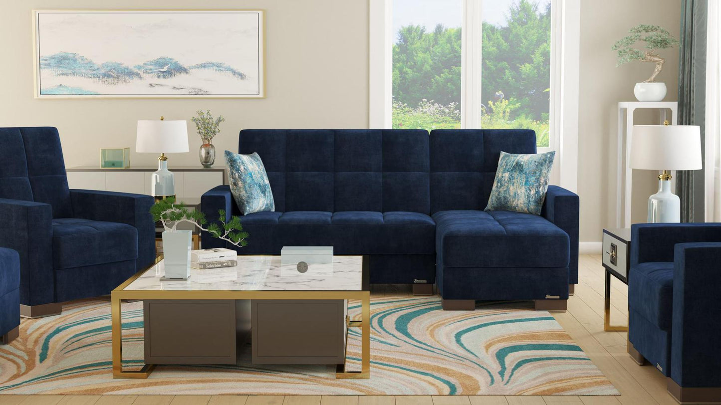 blue sofa sectional