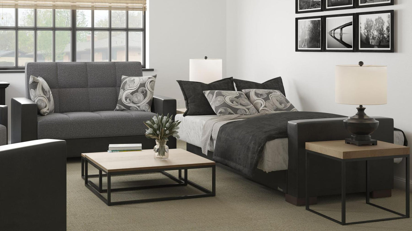 grey fabric sofa set