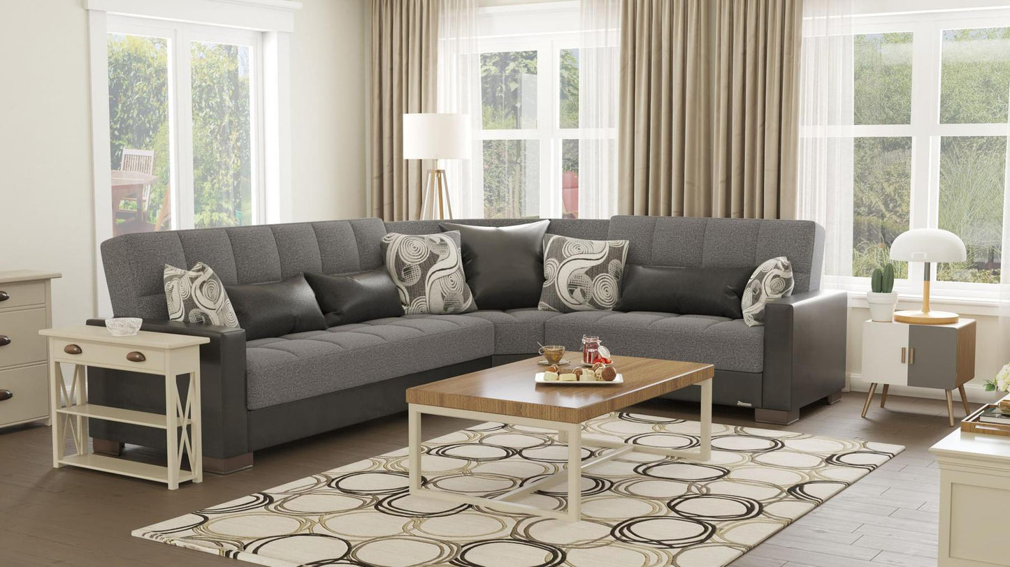 grey fabric sofa sectional