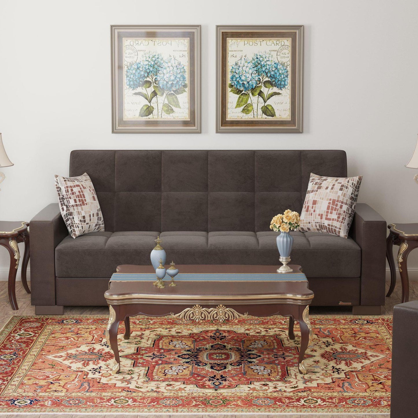 grey fabric sofa