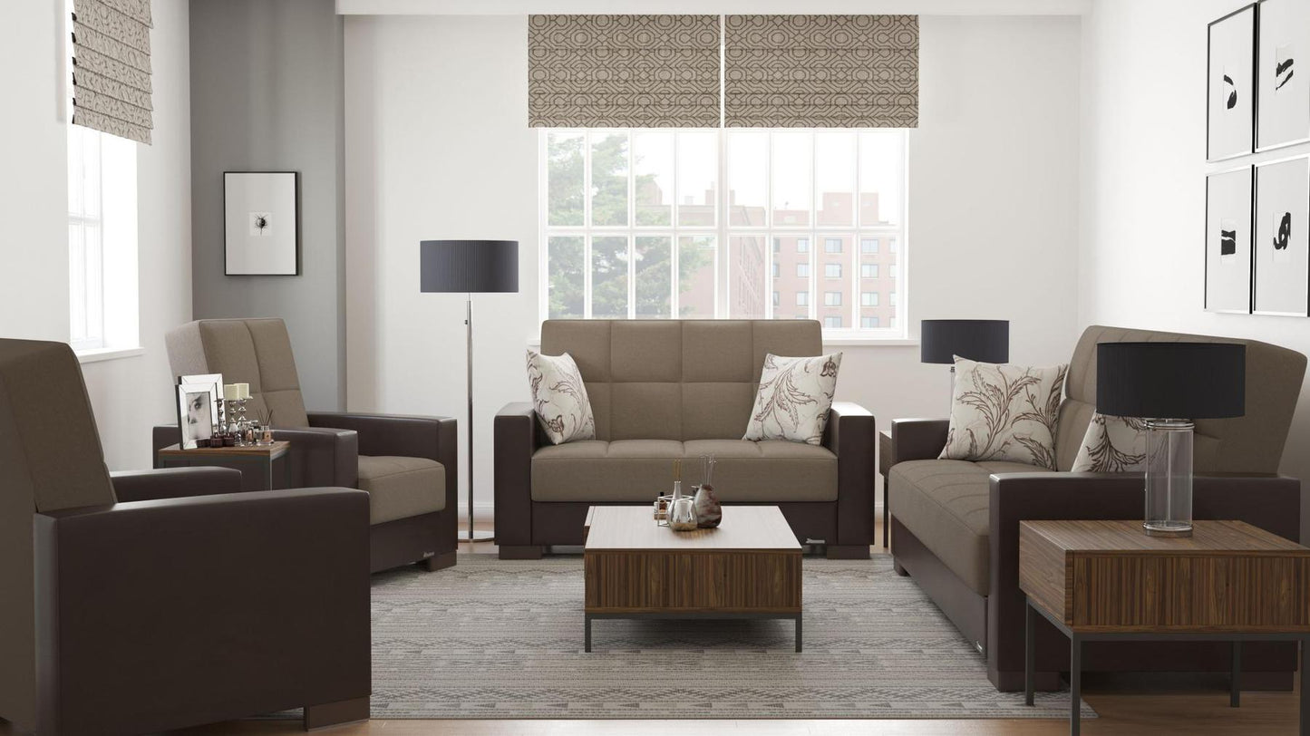 taupe fabric sofa set