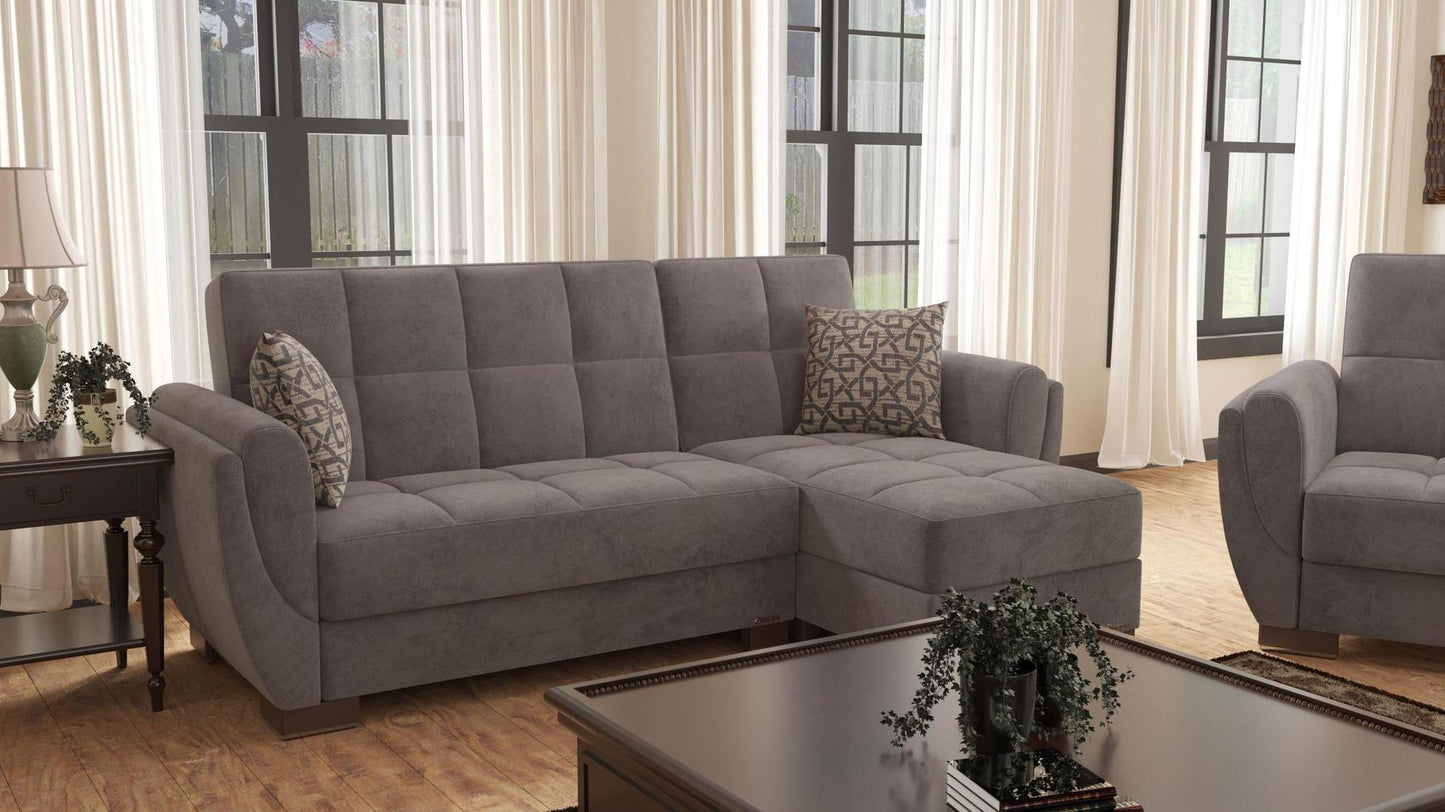 dark grey fabric sofa sectional