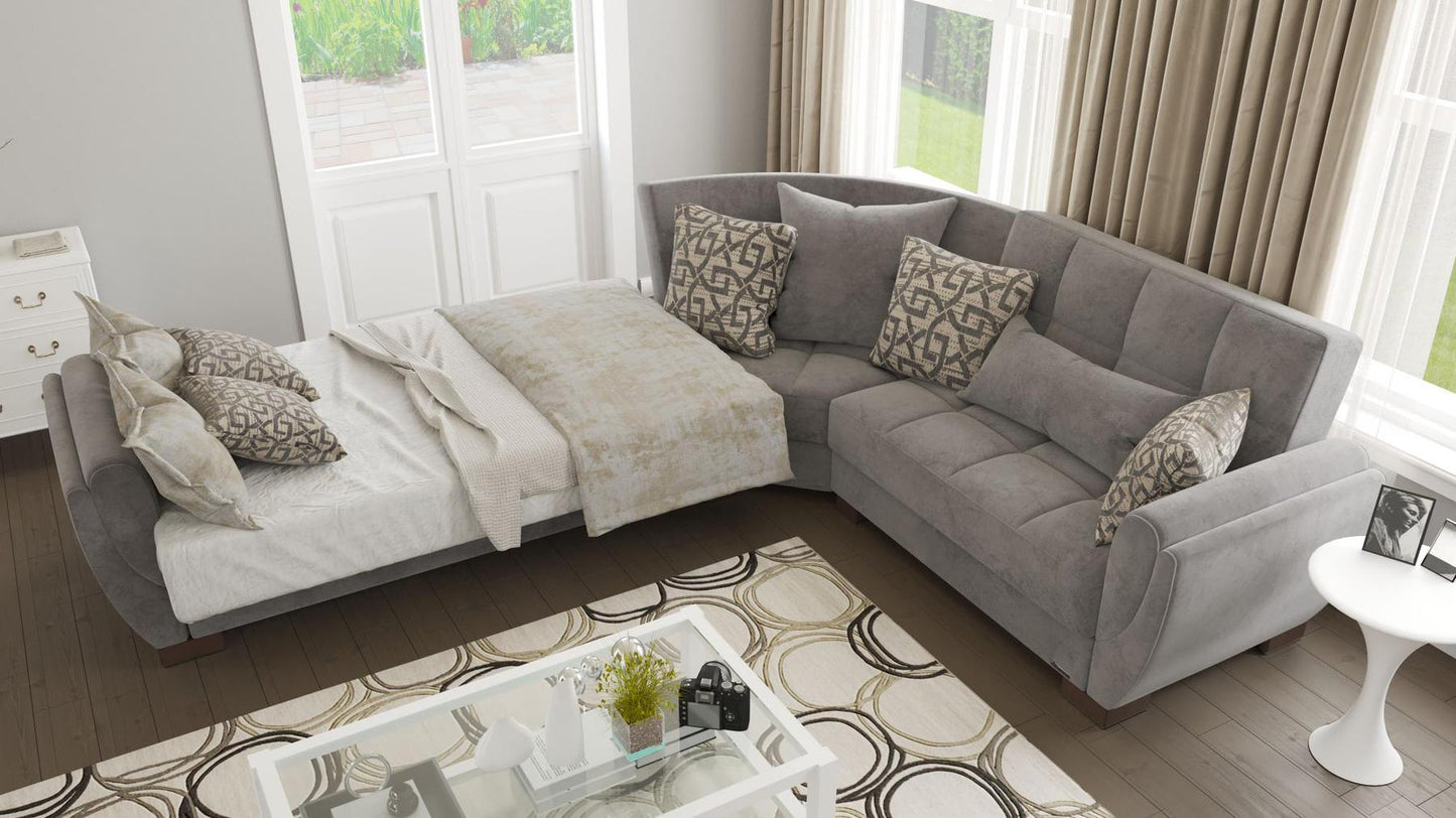 light grey convert bed