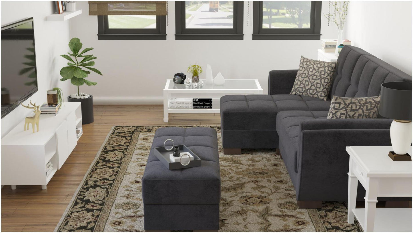 dark grey fabric sofa sectional