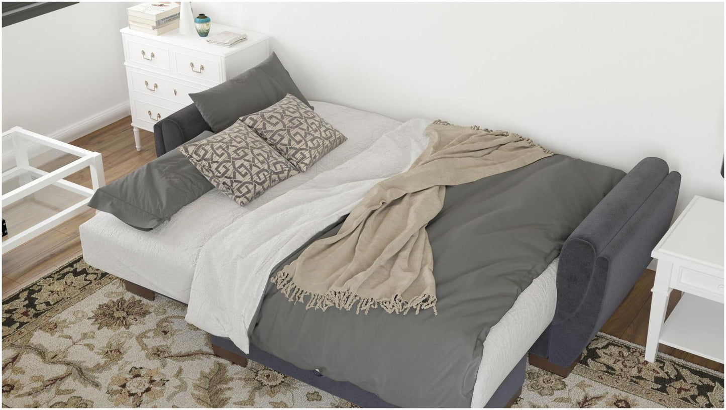 dark grey convert bed