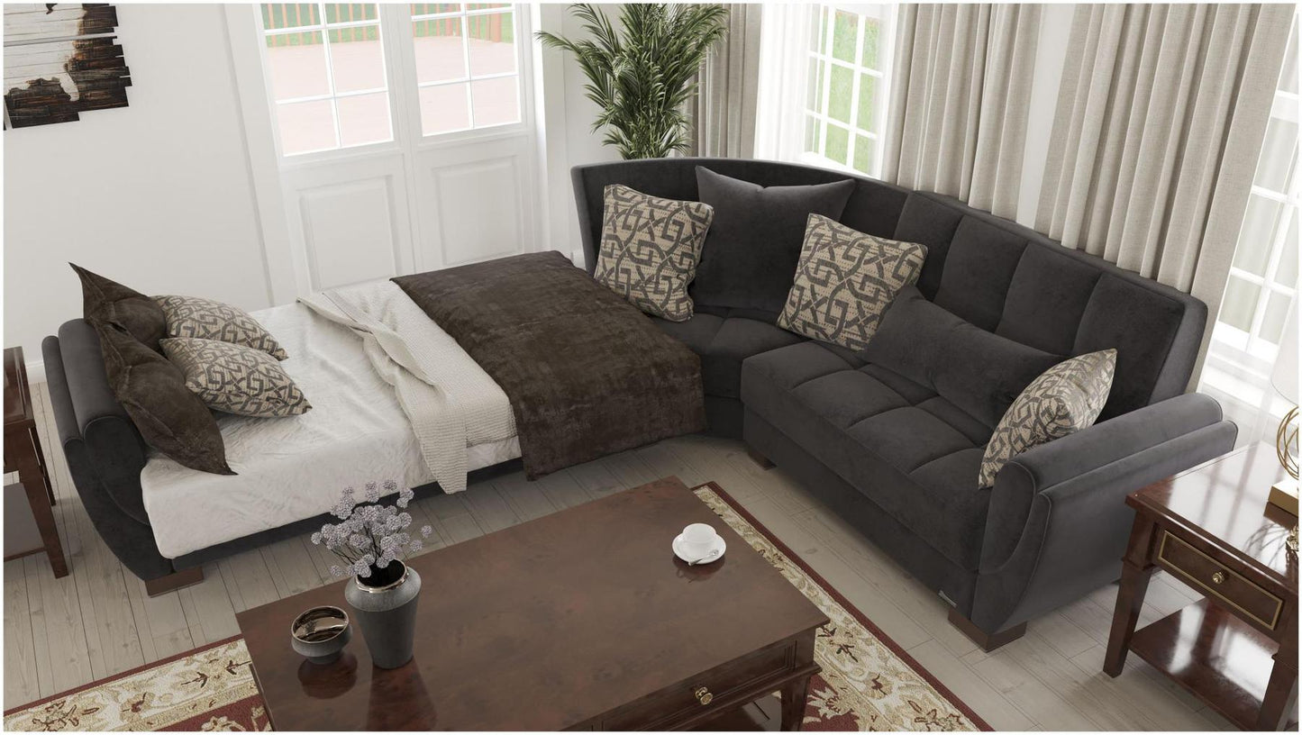 dark grey convert bed