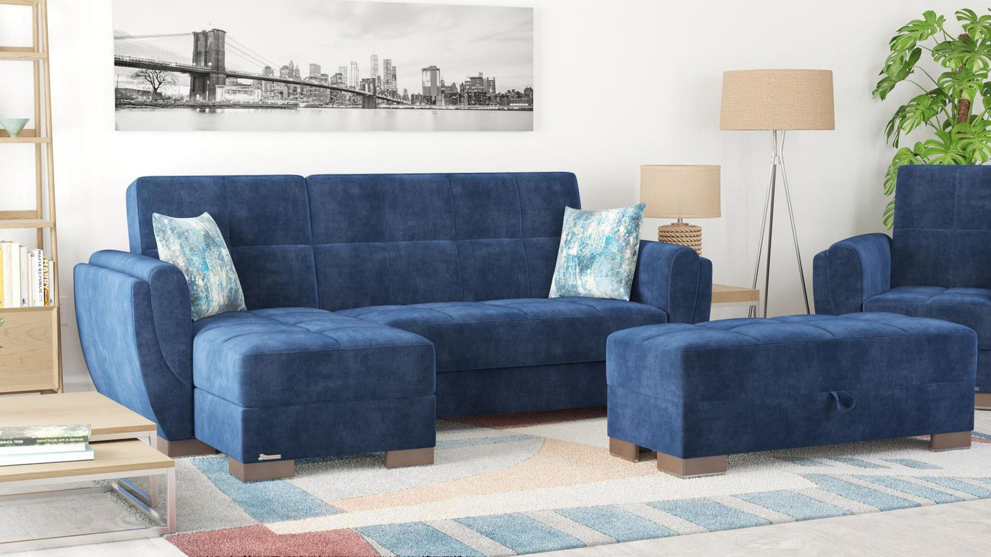 blue sofa sectional