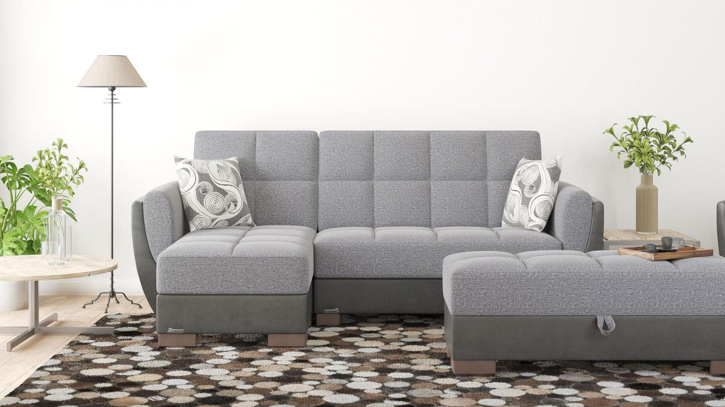grey fabric sofa sectional
