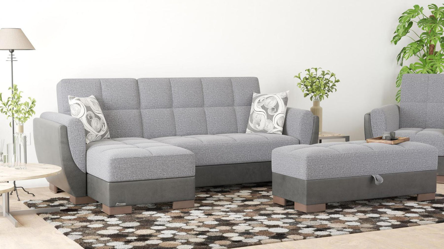 grey fabric sofa sectional