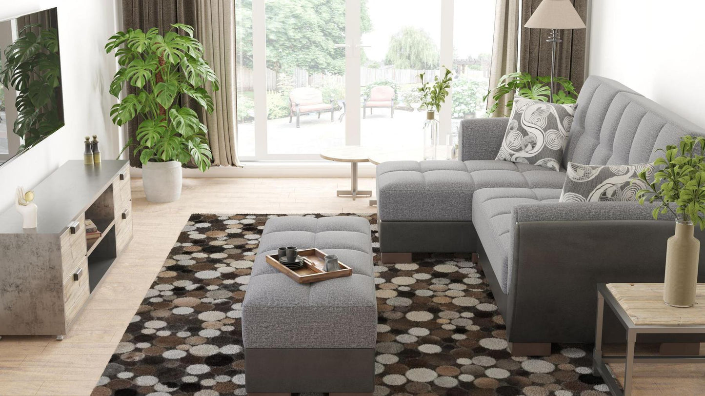 grey fabric sofa sectional