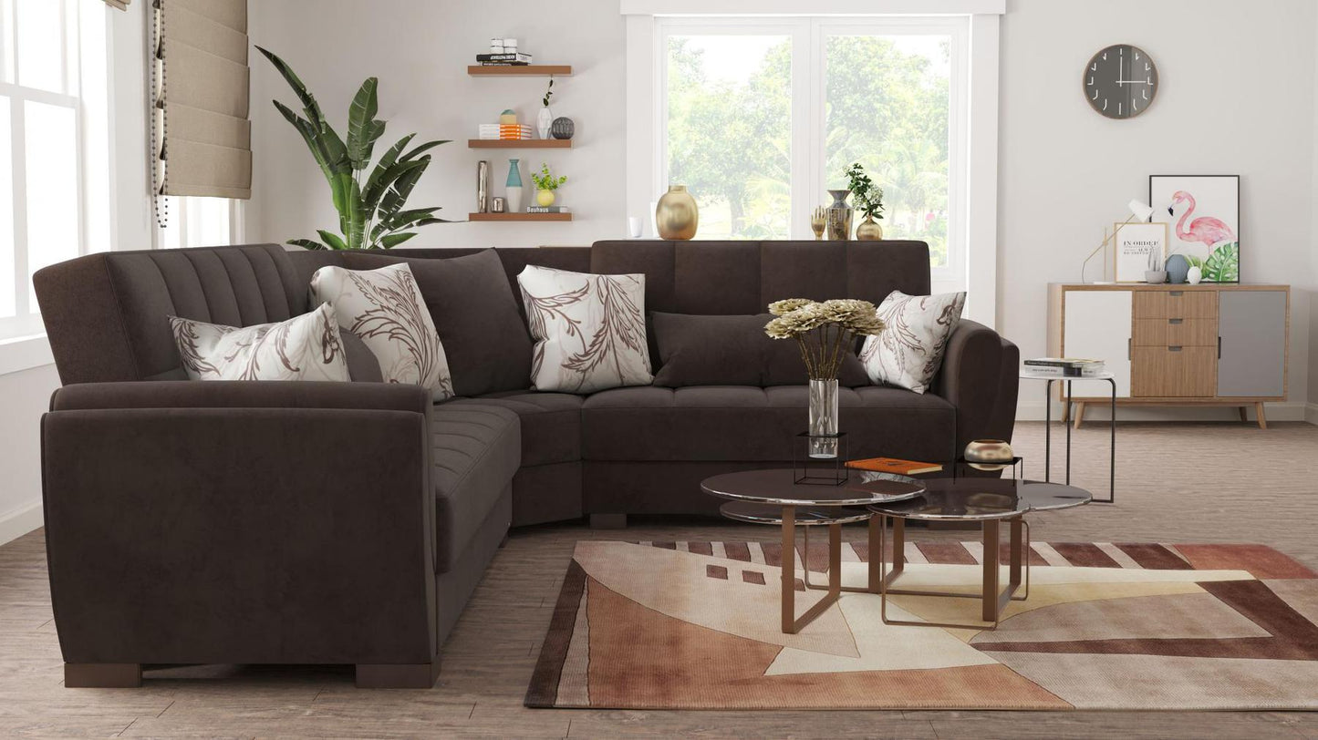 brown sectional