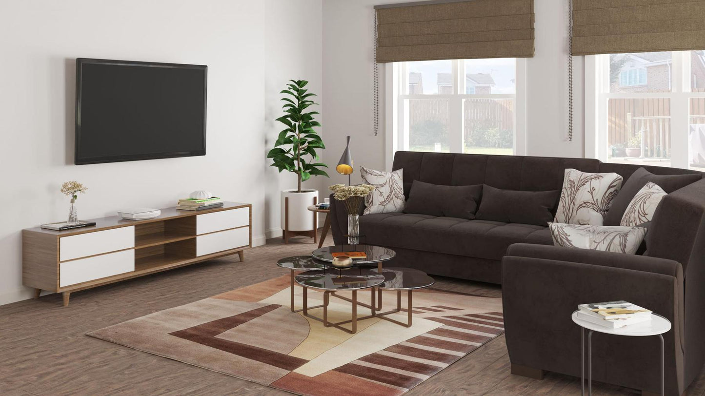 brown sectional