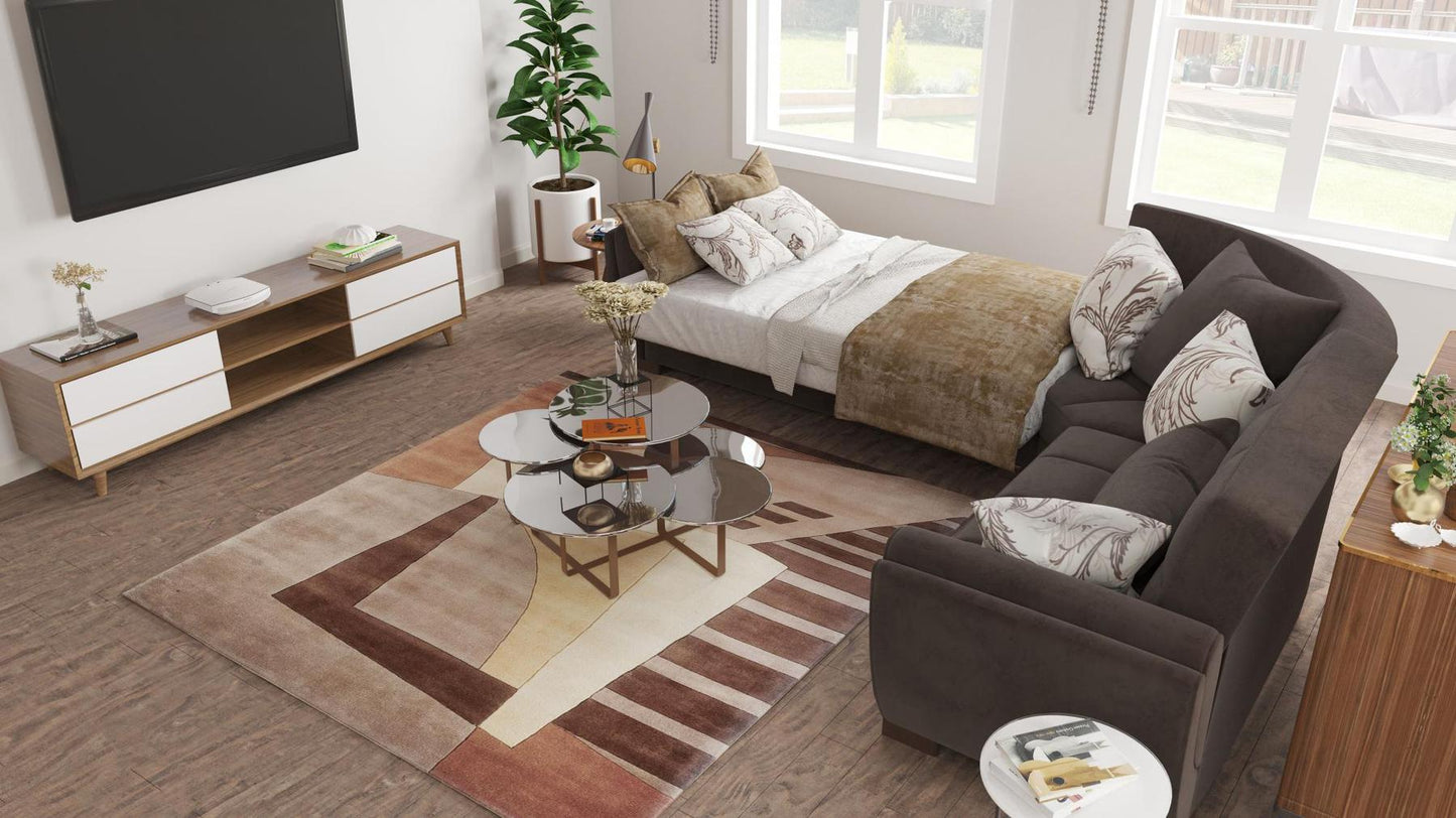 brown convert bed
