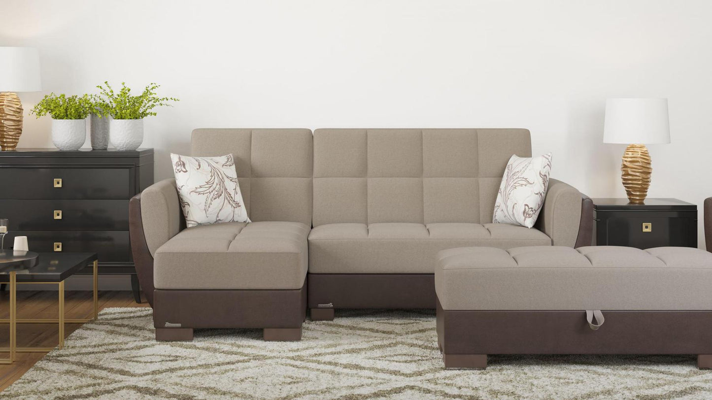taupe fabric sofa sectional