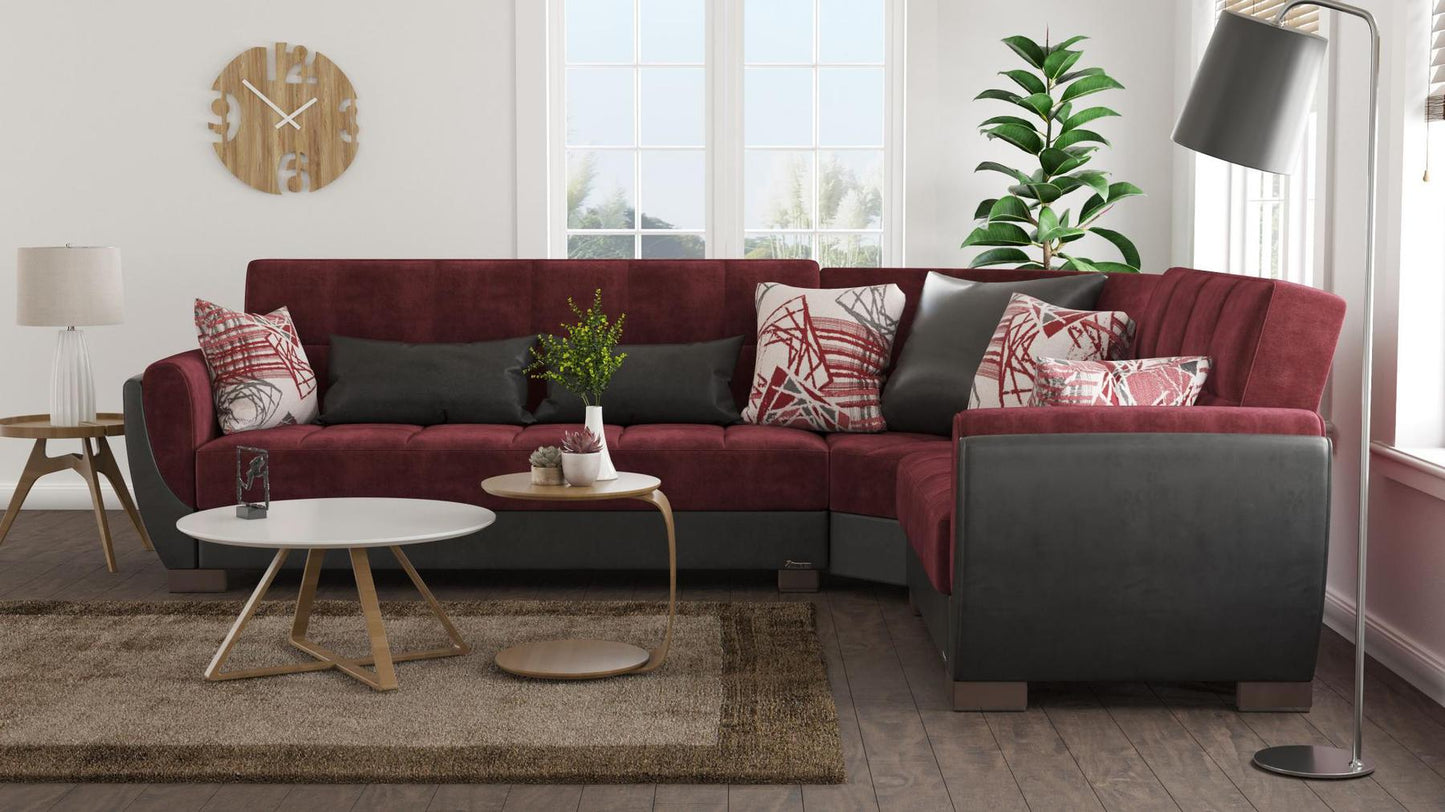 burgundy sofa sectional