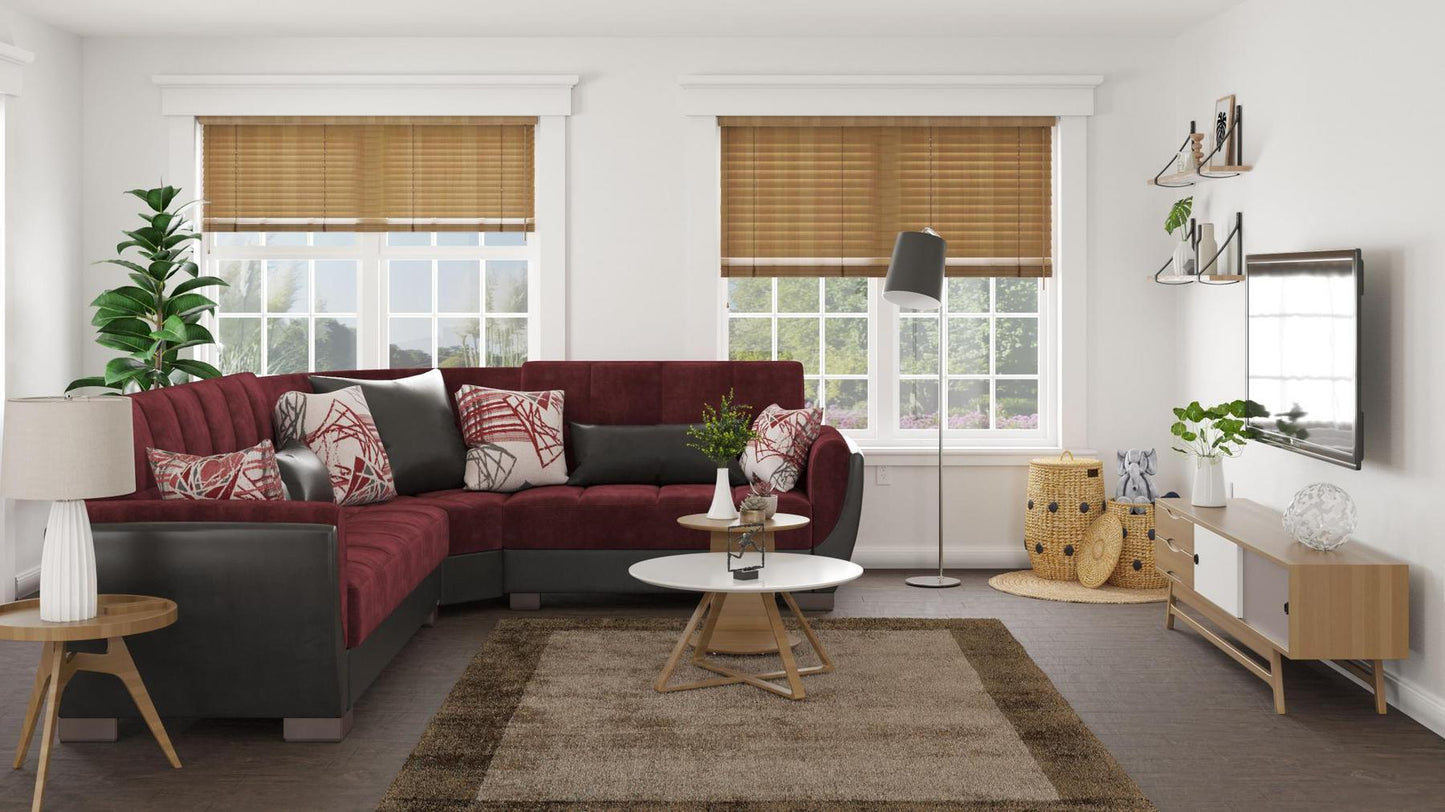 burgundy sofa sectional