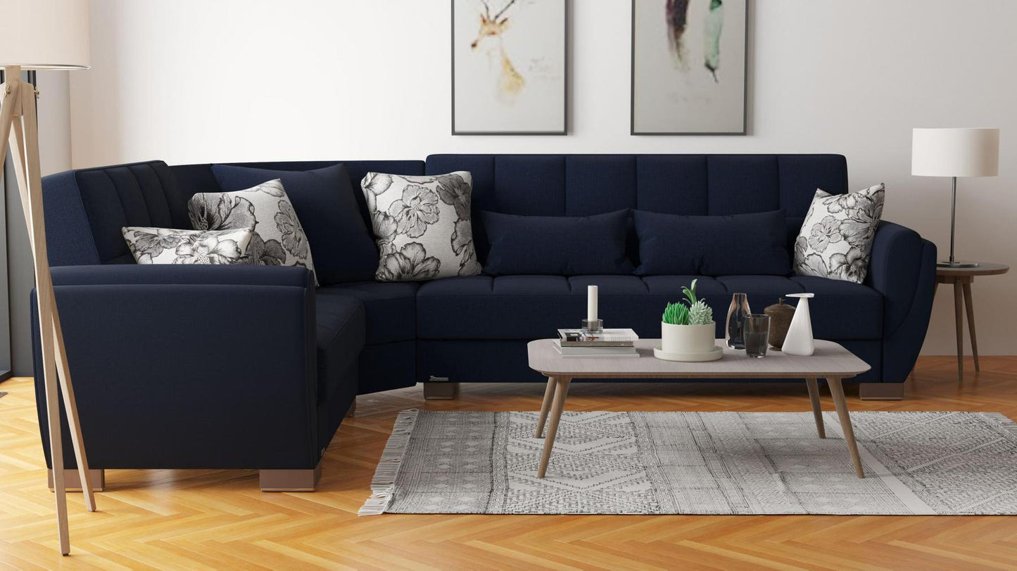 blue sofa sectional