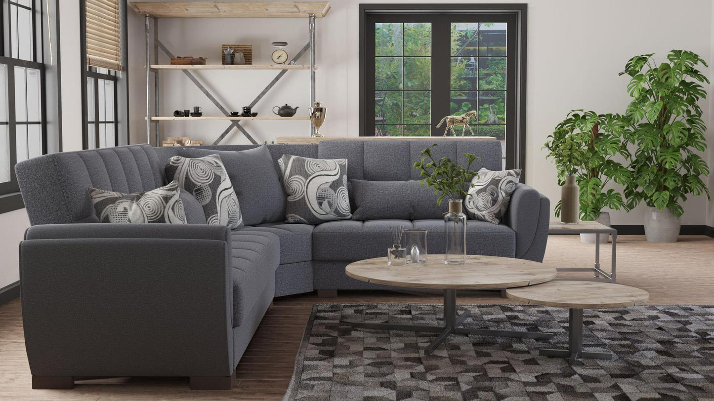 grey fabric sofa sectional