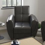 black leather chair