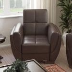dark brown leather chair