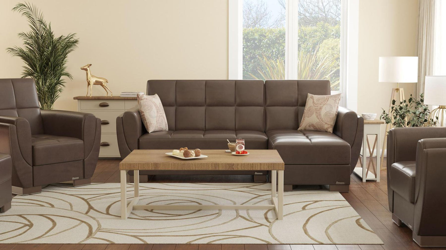 dark brown leather sofa sectional