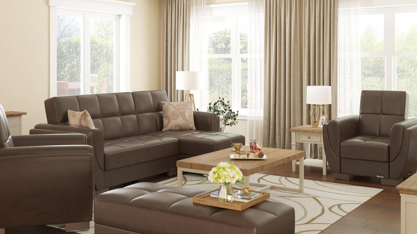 dark brown leather sofa sectional