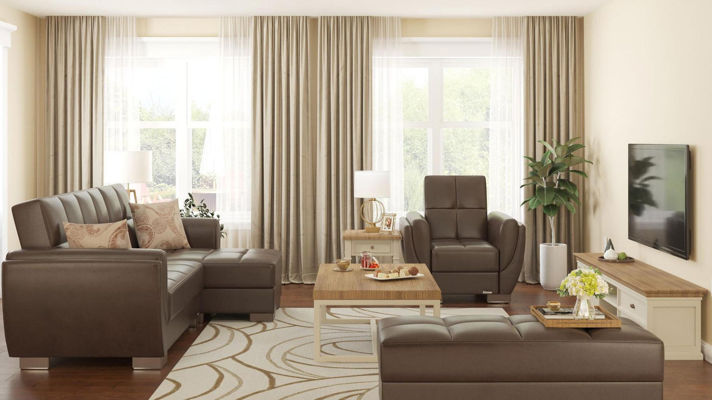 dark brown leather chair