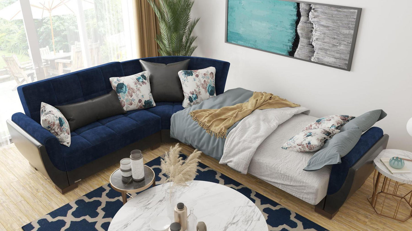 blue convert bed
