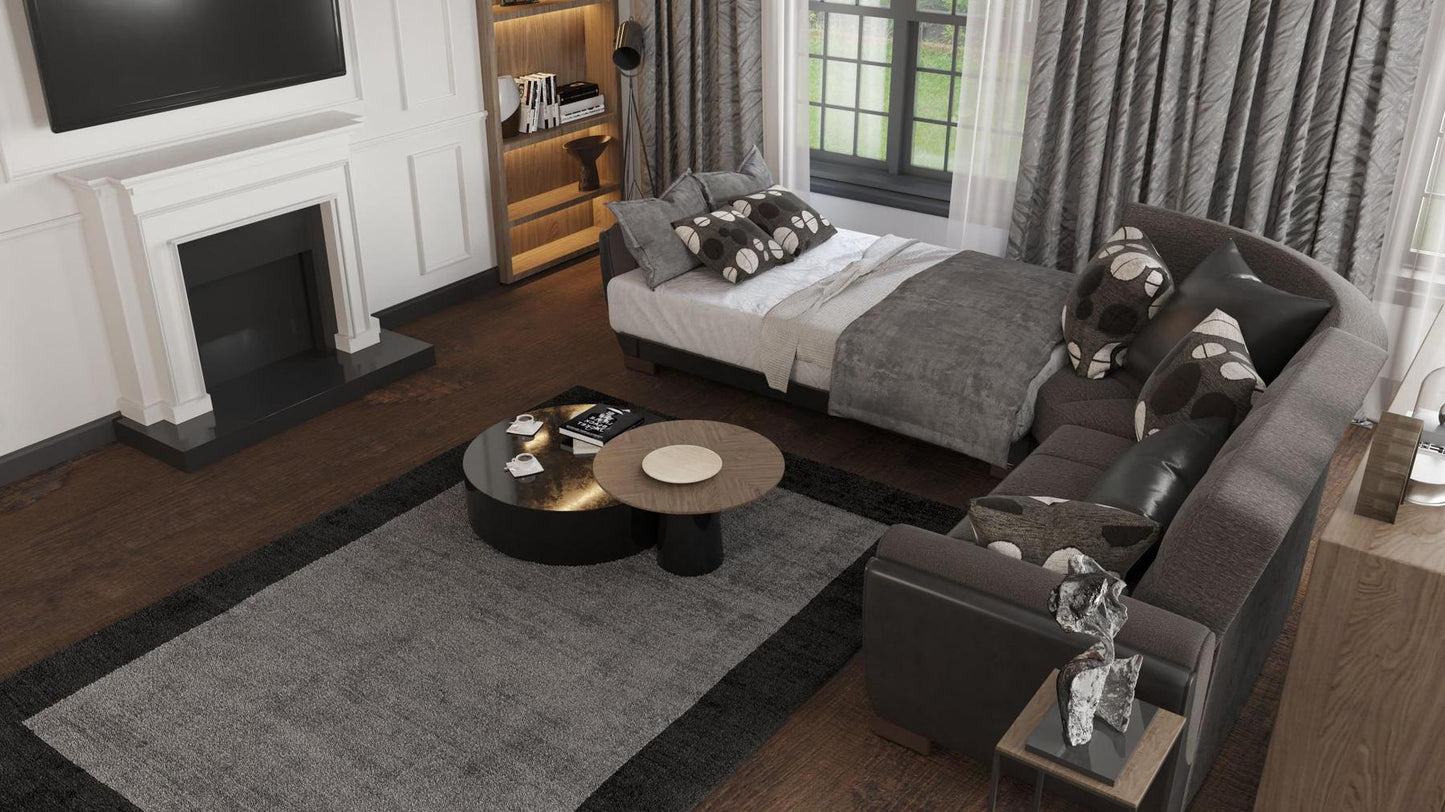 dark brown convert bed