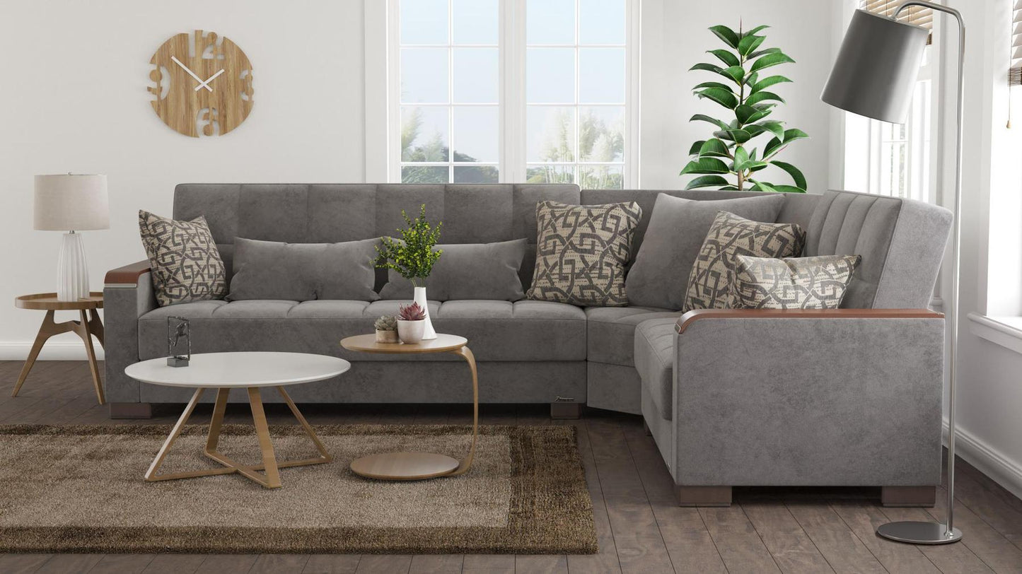 grey fabric sofa sectional