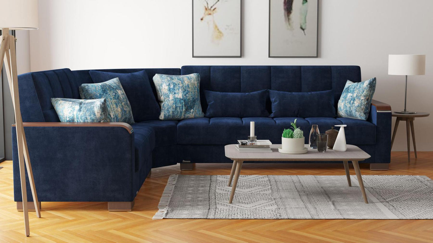 sofa sectional blue