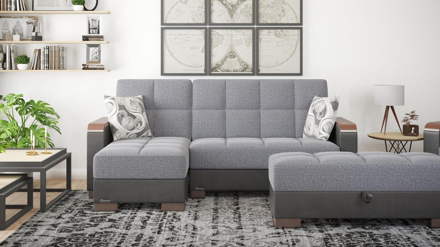 grey fabric sofa sectional
