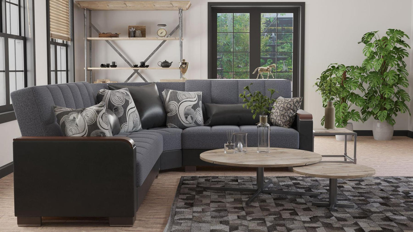 grey fabric sofa sectional