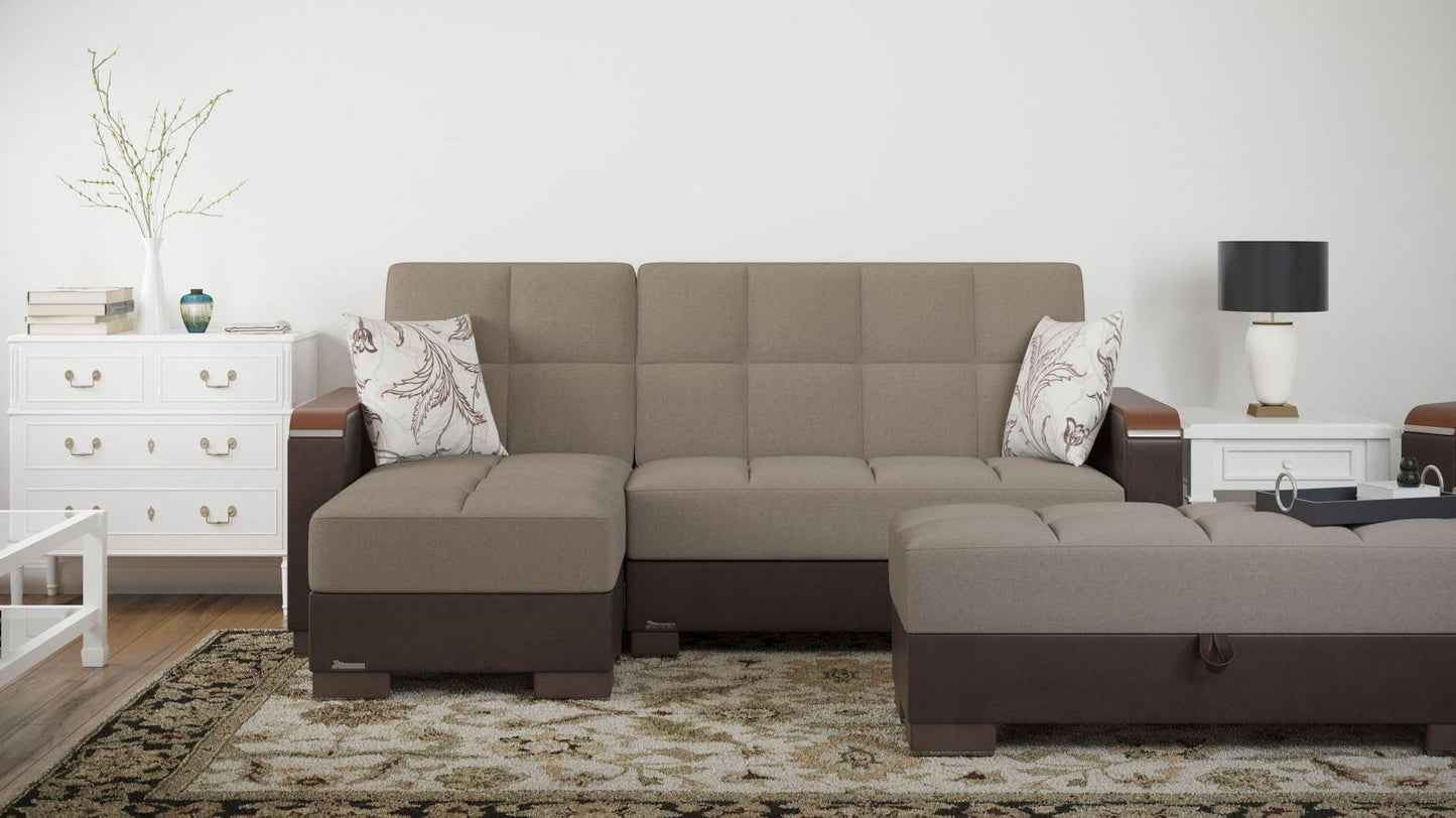 taupe fabric sofa sectional