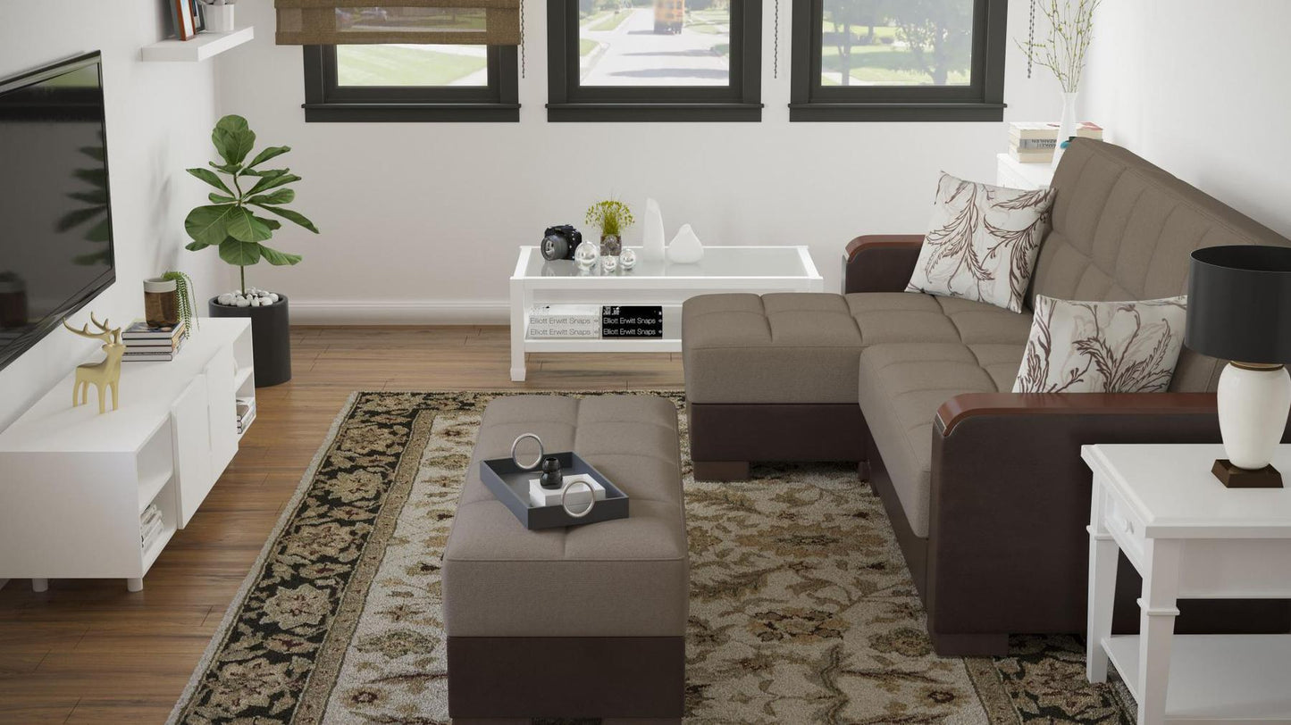 taupe fabric sofa sectional