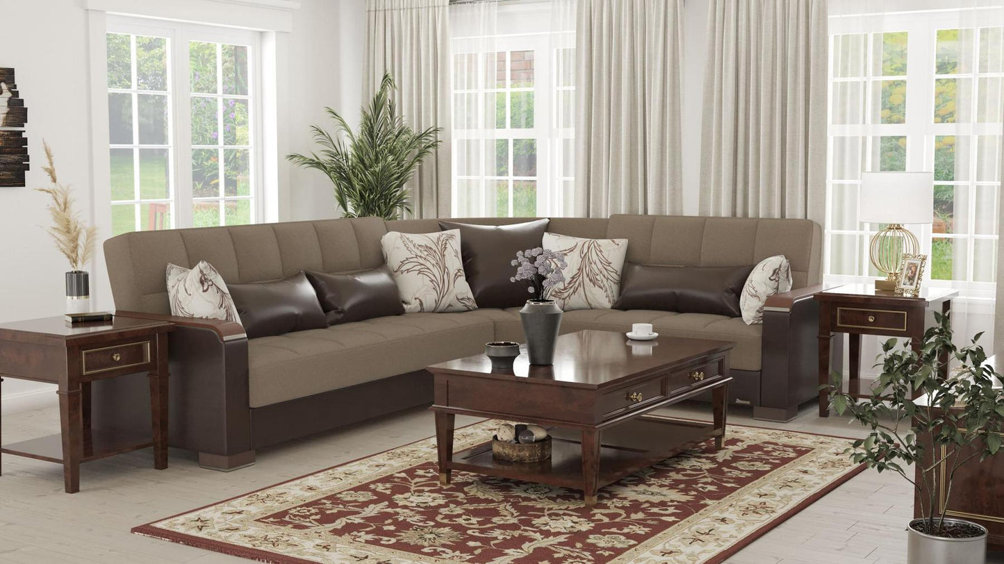 taupe fabric sofa sectional