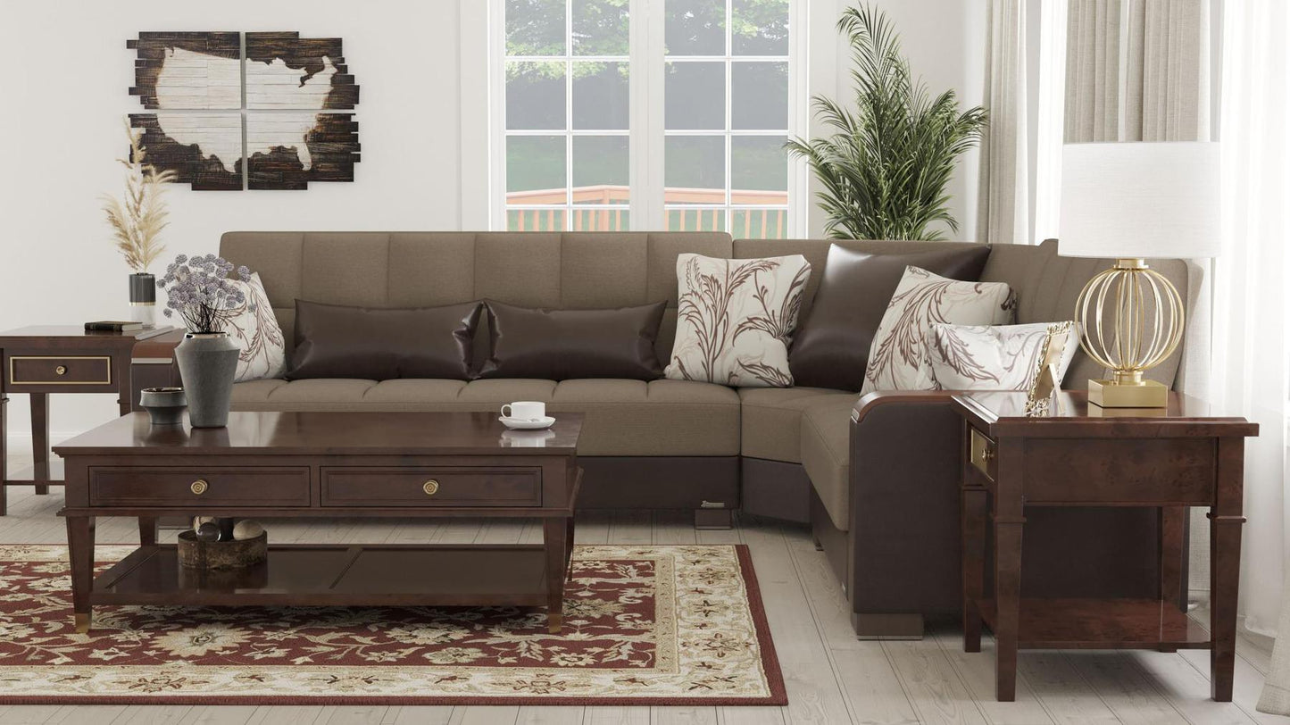 taupe fabric sofa sectional