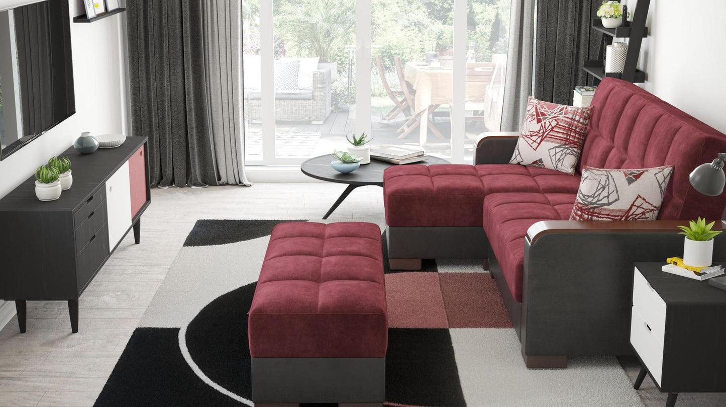 burgundy sofa sectional