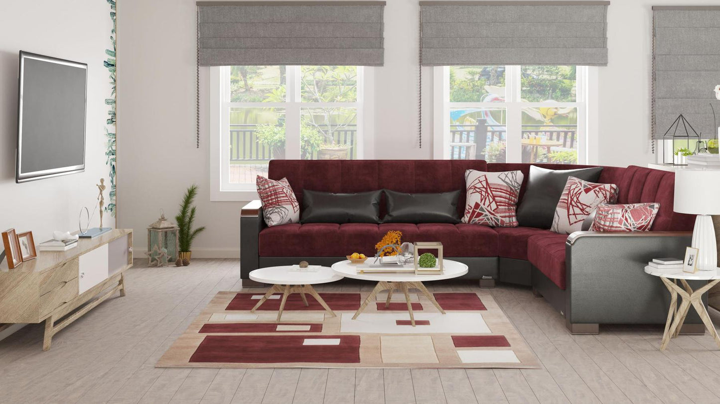 burgundy sofa sectional