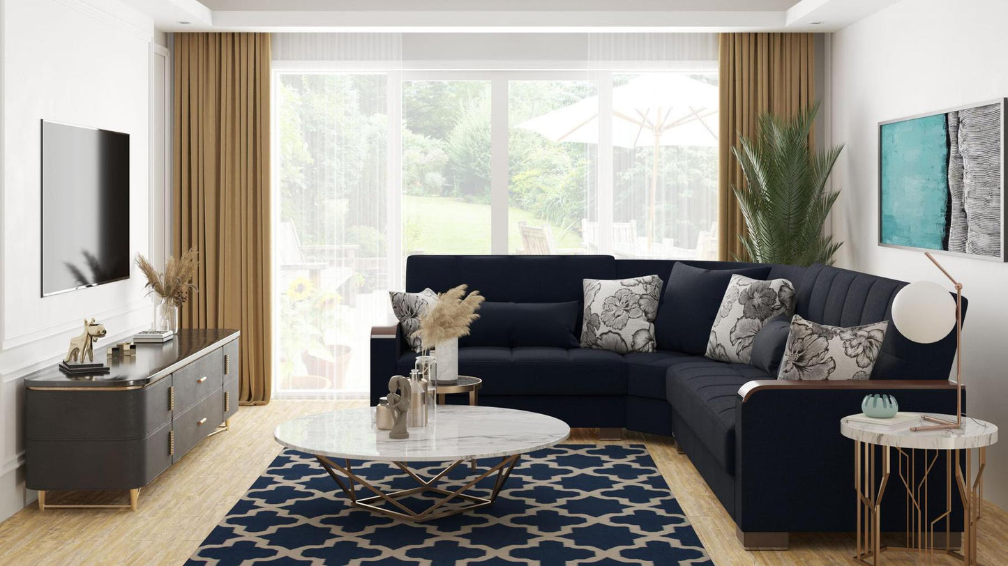 blue sectional sofa