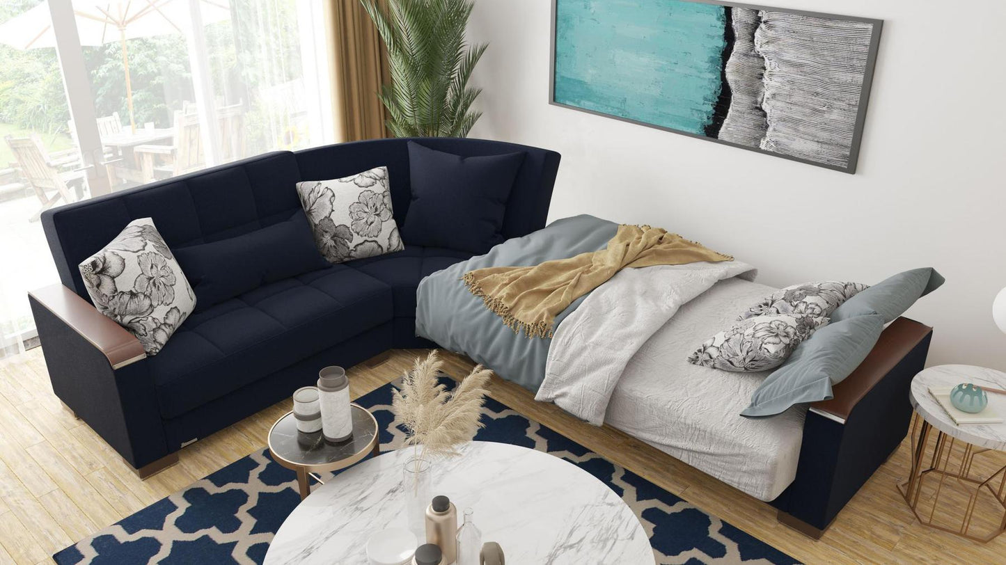 blue sofa bed