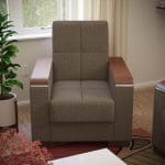 brown fabric chair