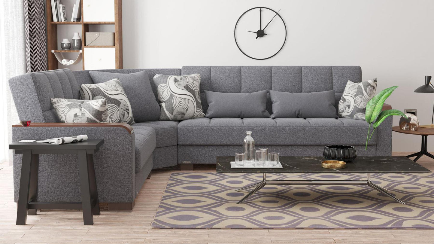 grey fabric sofa sectional