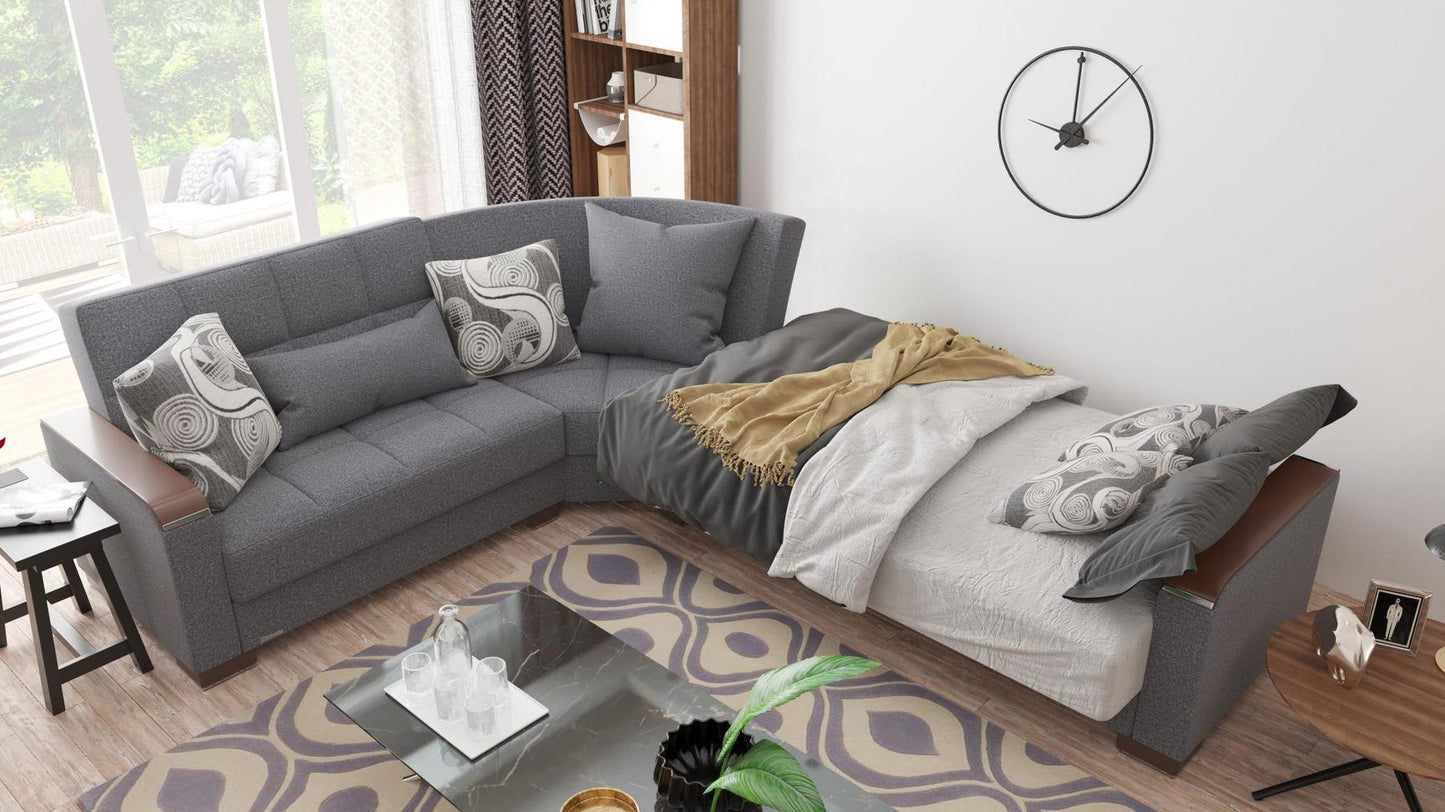 grey convert bed