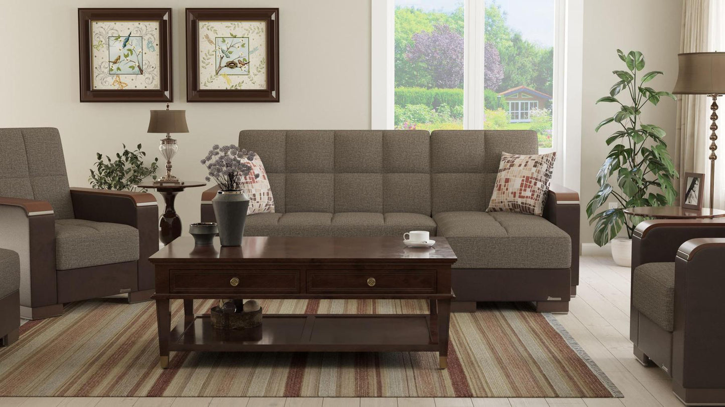 brown fabric sofa sectional