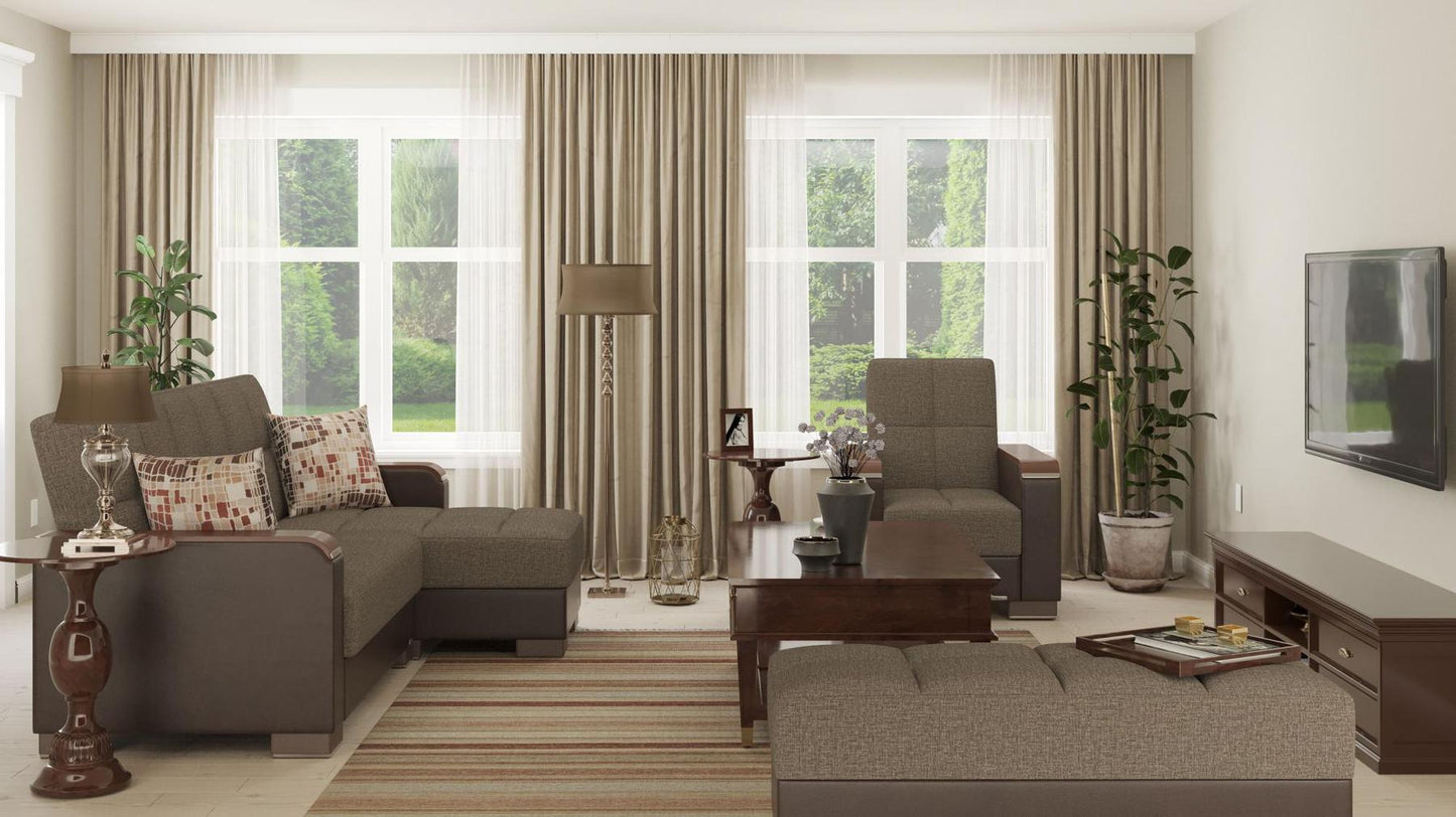 brown fabric sofa sectional